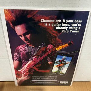 Steve Vai - Korg Tuners - 2003 Print Advertisement